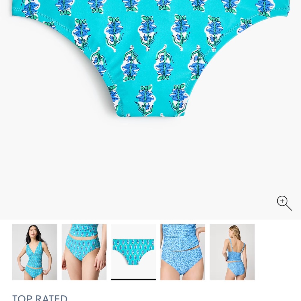 Turquoise Floral Bikini Bottom